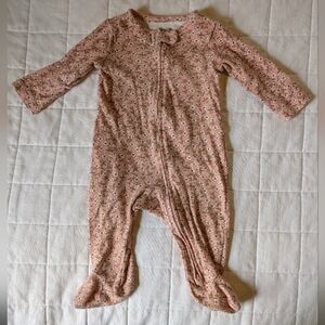 Carter's Light Pink Floral Footed One Piece